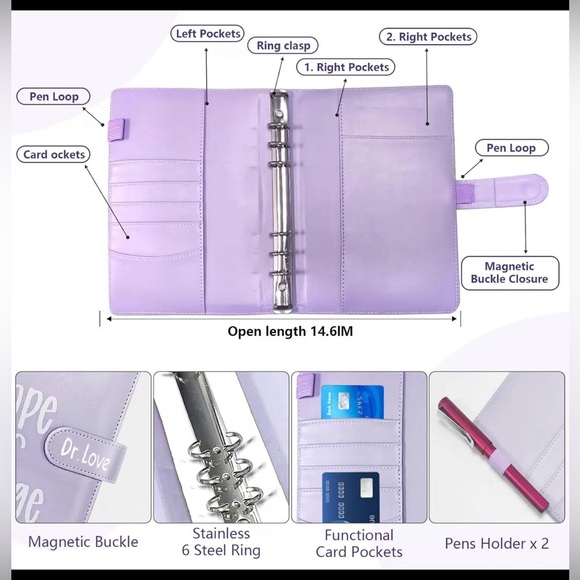 100 Envelope Savings Challenge & Pen Wrap Handcrafted Fashion unbranded random - Picture 9 of 14